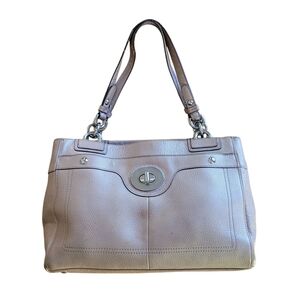 Coach Tan Shoulder Bag with Pebbled Leather